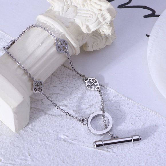 Tory Burch Delicate Toggle Station Chain Bracelet - SILVER - Picture 9 of 9